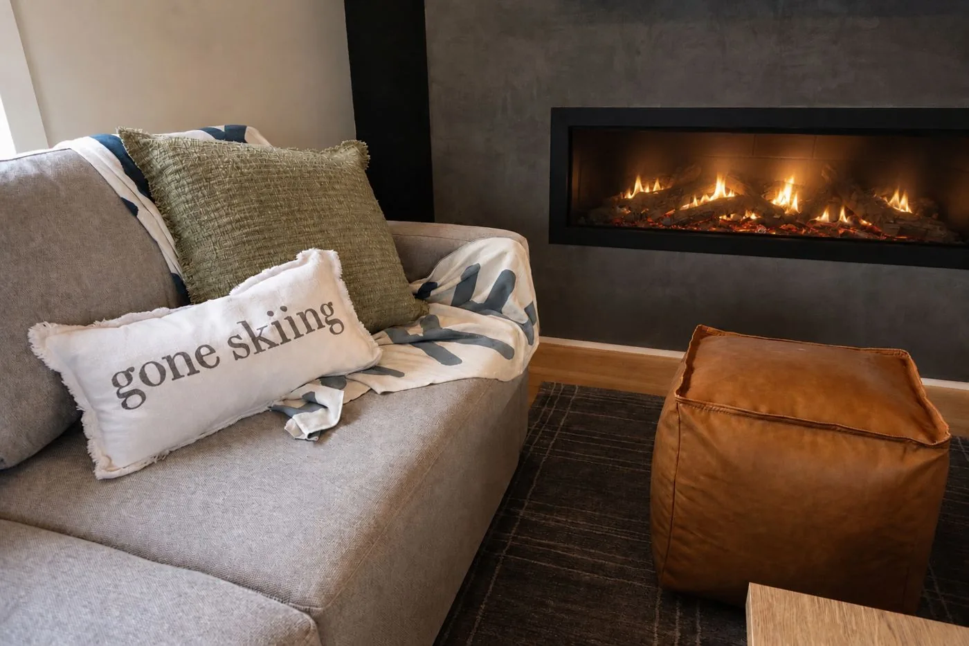 Fireside lounge with gas fireplace