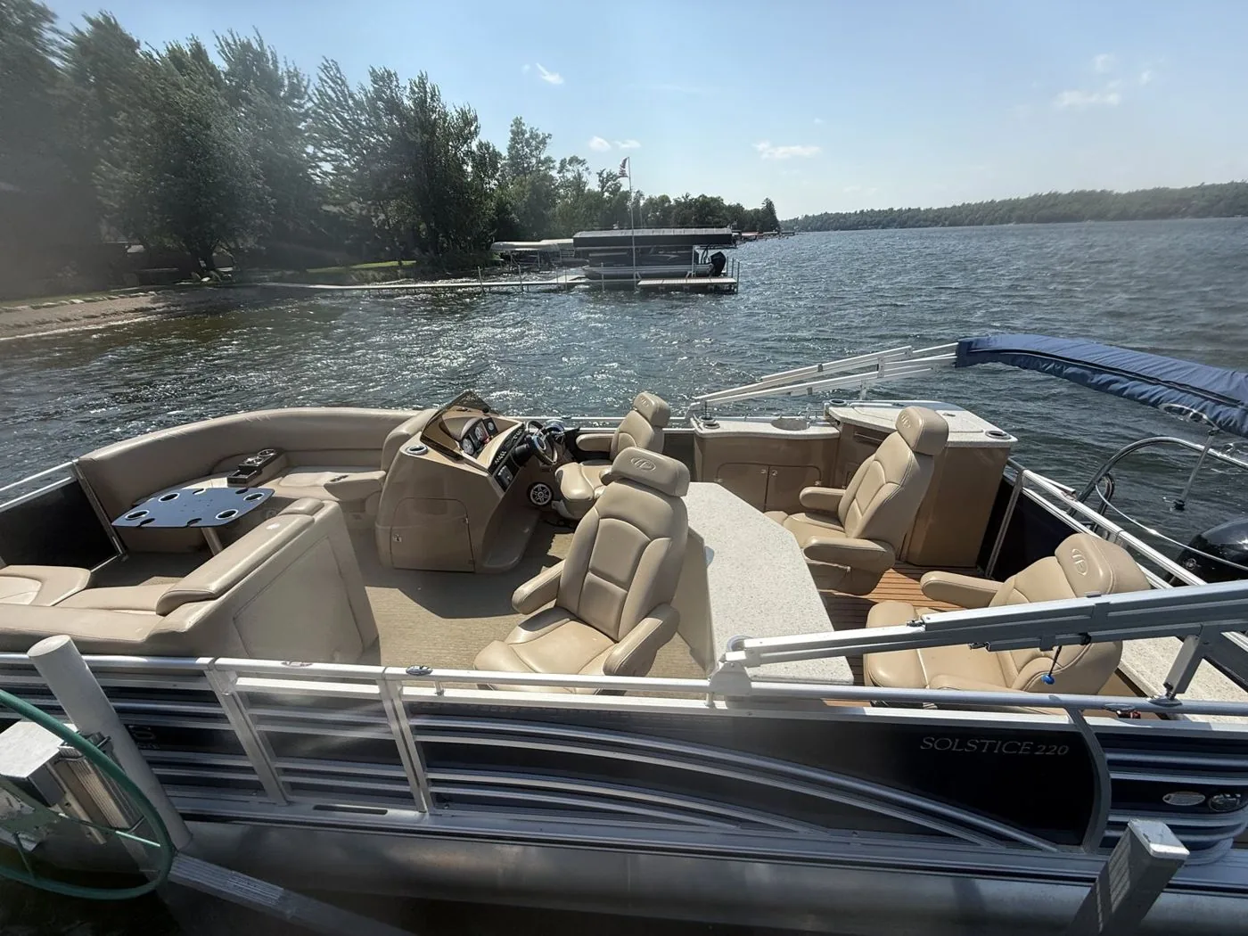 Pontoon helm and cockpit seating